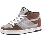 Duffs Chaussures de Skate Montantes Homme Chocolat/Grises/Blanches