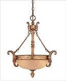 Pendant - Vintage Gold Finish : Cream Glass