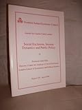 Social exclusion, income dynamics and public policy