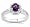 18k White Gold or Yellow Gold Round Amethyst and Diamond Ring (H/SI2, 1/3 ct. tw.)