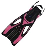 Promate Pace Snorkeling Diving Fins Flippers for Adult, Pink, S/M