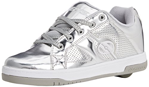 Heelys Split Chrome Skate Shoe (Toddler/Little Kid/Big Kid), Silver, 3 M US Little Kid