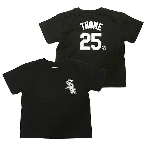 Chicago White Sox Jim Thome Newborn Team Name and Number T-shirt by Majestic Athletic