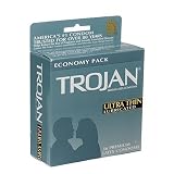 Trojan Ultra Thin Latex Condoms, Primium Lubricant, 36-Count Boxes (Pack of 2)