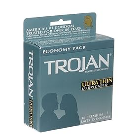 Trojan Premium Latex Condoms, Lubricated, Ultra Thin, Economy Pack, 36 condoms