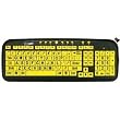 EZSee by DC - English (US) Wireless USB Large Print Computer Keyboard by DataCal - Yellow Keys with Black Jumbo Oversized Print Letters for Low Vision, or Dim Lighted Areas - Great for Seniors and People with Bad Vision or Visually Impaired Individuals! Vivid Black Over-sized Jumbo Letters Imposed on Yellow Background Tested to Deliver the BEST VISUAL CONTRAST for the Visually Challenged Persons and Senior Citizens