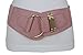 TFJ Women Elastic Belt Hip Waist Hook Buckle S M Light Pastel Pink