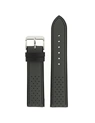 Watch Band Sport Design Grey Black Genuine Leather 22 millimeter Tech Swiss