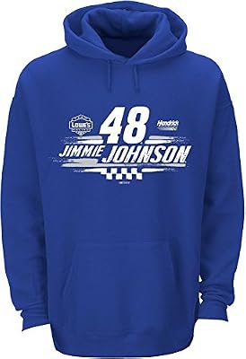 Jimmy Johnson NASCAR #48 Lowe's Swoosh Hoodie Sweatshirt-Blue