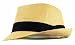 Fedora Hat - Natural Color Straw with Black Band