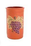 Oenophilia Terra Cotta Purple Grapes Decorative Wine Chiller