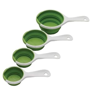 Arugula Green SleekStor Pinch Pour Collapsible Measuring Cups