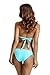 zeraca Tie Side Bottom Halter Bandeau Bikini Bathing Suits