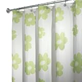 InterDesign Poppy Shower Curtain, Green