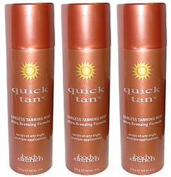 Body Drench Quick Tan * 3 - Pack * Instant Self-tanning Spray * 6 Oz Can