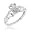 Sterling Silver and Diamond Claddagh Ring - Size 6