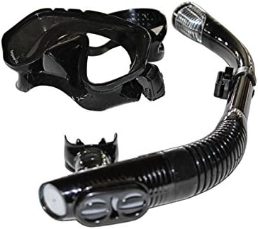 ARMOUR FISH SNORKEL SET | Silicone Mask Diving | Frameless | Premium Quality | Best Snorkeling Set | Carrying Bag | HypoAllergenic Mask | Dry Top Snorkel | Rave Reviews | Best 2 Year Guarantee (BLACK)