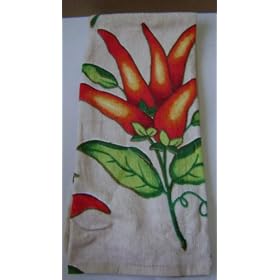 Buy Chili Peppers Kitchen Towel - 18 inches x 28 inches - 100% Cotton - Great gift for chefs, cooks and...