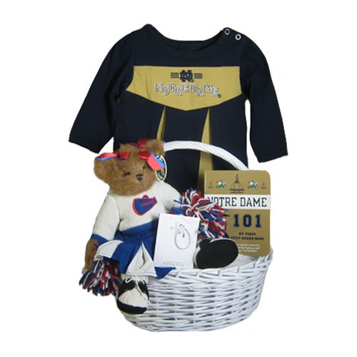 Notre Dame Baby Girl Gift Basket ***TOUCHDOWN