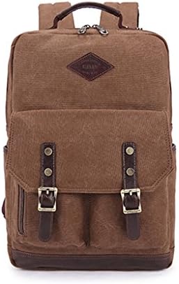 Lifebe BG Vintage Canvas Laptop Backpack Multi-functional Casual Backpack , Large Capacity Wear-Resistance Rucksack for College School Travel Daypack (Khaki)