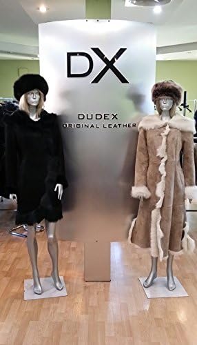 Dudex Men's Suede Sheepskin Lambskin Leather Biker Jacket Designer Winter Fur Coat XXX-Large Black