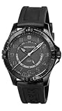 Wenger Squadron Men's Gmt Watch 77074 With Sapphire Crystal And Black Pvd Coated Case