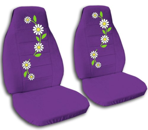 1991 Ford Mustang GT seat covers. One front set of seat covers. Purple seat covers with daisies.