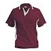 Mens Color Blocked Wicking Polo, Maroon