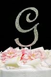 Swarovski Crystal Monogram Wedding Cake Topper Large Letter G