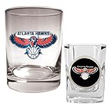 NBA Rocks Glass & Square Shot Glass Set - Primary Logo