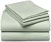 image and picture of Pinzon 160-Gram Solid Flannel Queen Sheet Set, Eucalyptus