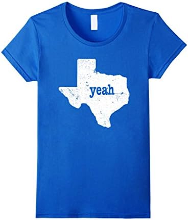Women's Texas Shirt Yeah Texas Pride Texas Sayings Shirt Texas Girl Large Royal Blue