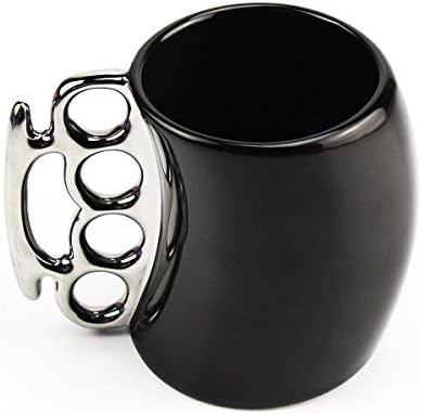 Coffee Mug Fist Knuckle Style Handle Tea Coffee Milk Ceramic Novel Mug Black Porcelain Cup Funny Coffee Mug
