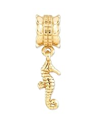 Reflection Beads Silver Gold Plated Seahorse Beach Dangle