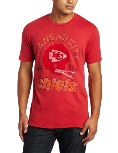 NFL Men's Kansas City Chiefs Heather Vintage Short Sleeve Crew (Rustic, X-Large)