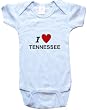 I LOVE TENNESSEE - TENNESSEE BABY - State-series - White, Blue or Pink Onesie / Baby T-shirt