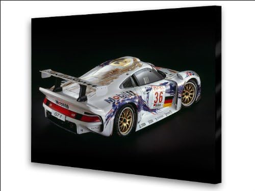 Archival Canvas and Photographic Limited Edition Art Print Porsche 911 GT1 Rear - 1996 28" x 36"