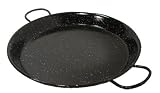 Paella Pfanne emailliert, mit geradem Boden, für Ceran - Kochfeld geeignet - 38 cm - ideal auch für die Profiküche