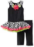 Rare Editions Baby Girls Infant Zebra Print Tutu Legging Set