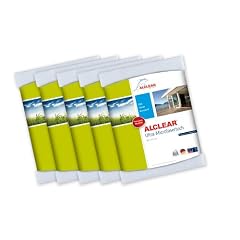 PREISVORTEIL! 5er Set ALCLEAR Ultra-Microfaser Fenstert�cher Scheibentuch 40x45 cm wei� (bekannt als "Das Wundertuch") Glastuch Kristalltuch Gl�serpoliertuch Gl�sertuch Tuch, statt Glasreiniger Fensterreiniger Scheibenreiniger Fensterleder