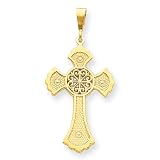 Flat back 14k Gold Celtic Cross Pendant