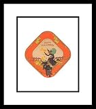 Happy Halloween, Witch and Black Cat Holidays & Greetings Framed Art Poster Print, 14x16