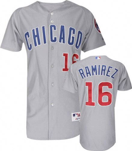 Aramis Ramirez Majestic MLB Road Grey Authentic Chicago Cubs Jersey
