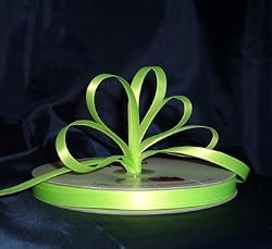Ribbon - Satin Ribbon- 3/8" Single Face 100 Yards (300 FT) - Lime Green - Sewing - Craft - Wedding Favors