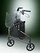DELUXE ULTRALIGHT 3-WHEELS ROLLATOR WITH BRAKES &amp; 8" WHEELS &amp; TOTE BAG