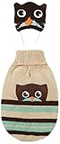 Zack & Zoey Piggy Back Pals with Dog Sweater and Hat Set, Large, Owl