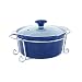 Mayfair & Jackson Round Porcelain Casserole with Vented Lid and Elegant Serving Rack