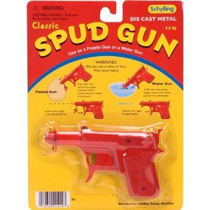 Schylling Spud Gun Die Cast Toy Gun (Ships Assorted Colors)