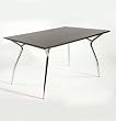 Chrome / Nat Finish Rhonda L Rectangular Wood Dining Table Top By Euro Style Furniture