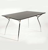 Chrome / Nat Finish Rhonda L Rectangular Wood Dining Table Top By Euro Style Furniture